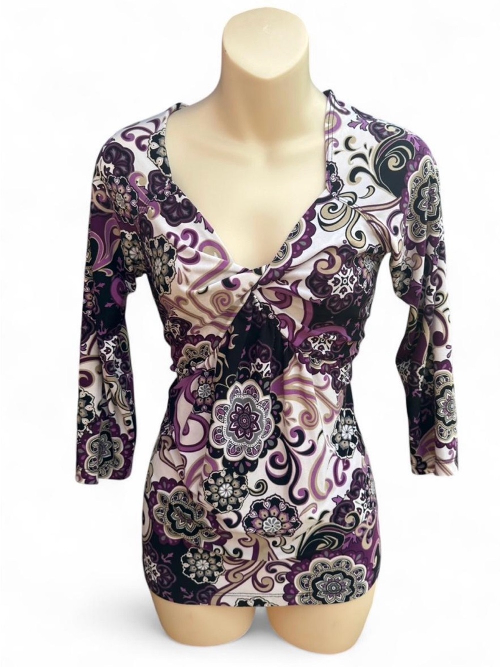 Y2K paisley twist-front top serving full 2000s baddie energy Whimsical Fairy Vtg